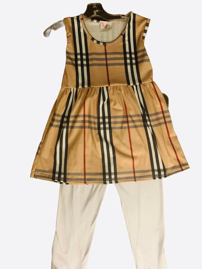 TWO PIECE PLAID MATCHING MOM, GIRLS & DOLLS OUTFITS