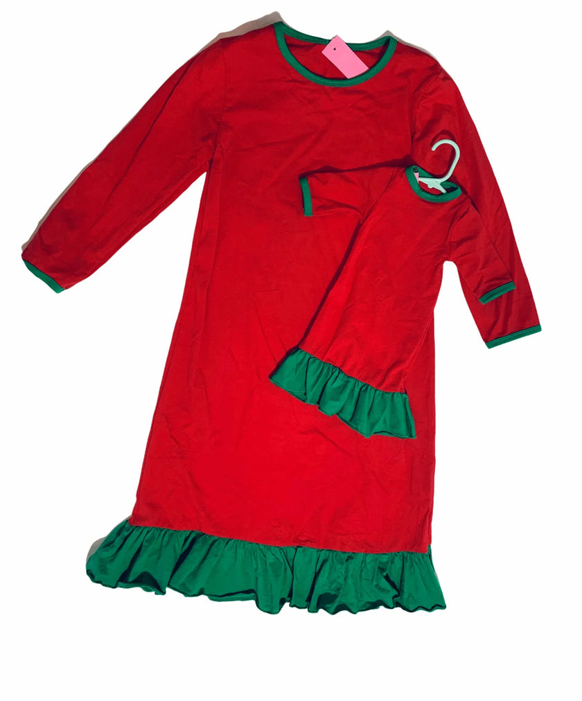 MATCHING GIRS & DOLLS LONG SLEEVE NIGHTGOWN
