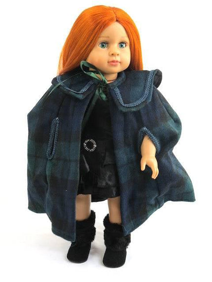 TARTAN PLAID CAPE DOLL COAT FOR AMERICAN GIRL DOLLS