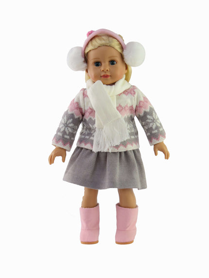 2 piece Knit Sweater Set for American Girl Dolls