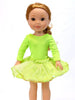 14.5 INCH DOLL Sparkling Lime Green Dance Outfit with shoes