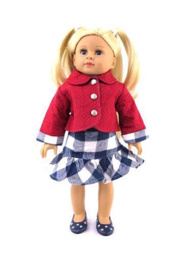 2 PC QUILTED JACKET WITH FLOUNCE SKIRT