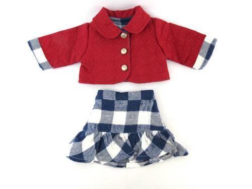 2 PC QUILTED JACKET WITH FLOUNCE SKIRT