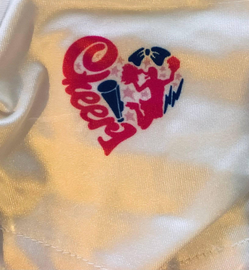 2 PIECE HEART CHEER SUIT FOR AMERICAN GIRL DOLL