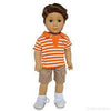 2 PIECE STRIPED POLO AND PANTS FOR AMERICAN GIRL BOY DOLL