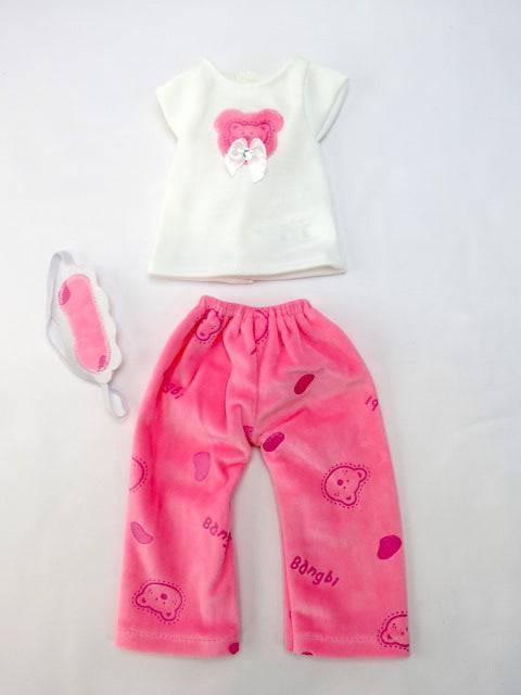 3 Piece Pink Bear Pajama set for WELLIE WISHER & 14
