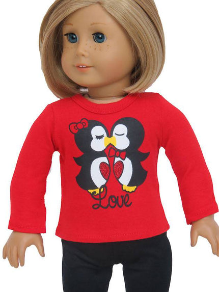 KISSING LOVE RED JERSEY for American Girl Doll