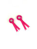 MATCHING 2 PACK (TOTAL 4) OF PINK RIBBON HAIR TIES FOR GIRL & DOLLS
