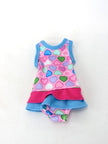 Pink Heart Bathing Suit  for Wellie Wishers & 14 inch Dolls