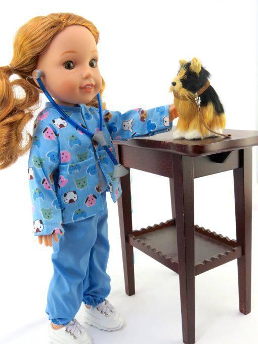 5pc MEDICAL SCRUBS UNIFORM FOR AMERICAN GIRL DOLLS