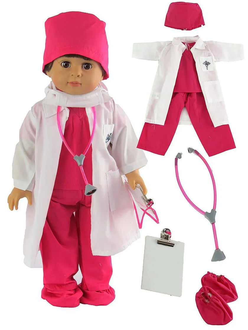 5pc MEDICAL SCRUBS UNIFORM FOR AMERICAN GIRL DOLLS