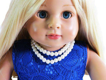 Faux Pearls or heart necklace for American Girl & 18