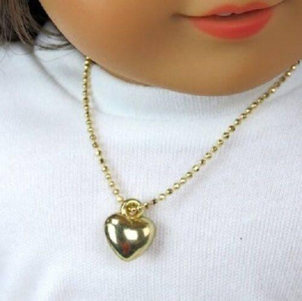 Faux Pearls or heart necklace for American Girl & 18