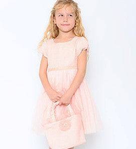 NINA & NELLI - TWEEN GIRLS SLEEVELESS SPECIAL OCCASION TULLE EMBROIDERED BLUSH DRESS