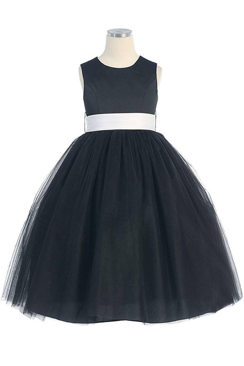 TWEEN GIRLS Classic Satin Bodice with Tulle Skirt