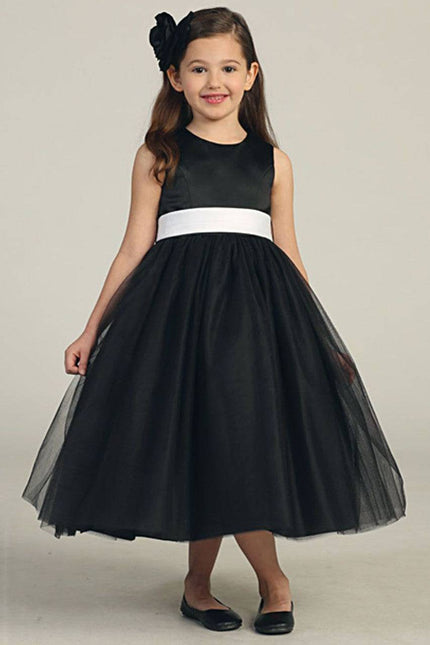 TWEEN GIRLS Classic Satin Bodice with Tulle Skirt