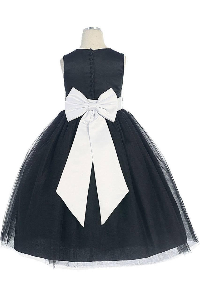 TWEEN GIRLS Classic Satin Bodice with Tulle Skirt
