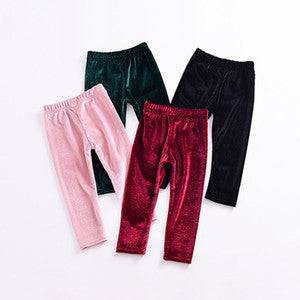 GIRL'S STRETCH VELVET COZY LEGGINGS