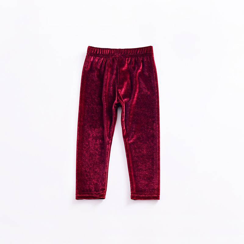 GIRL'S STRETCH VELVET COZY LEGGINGS