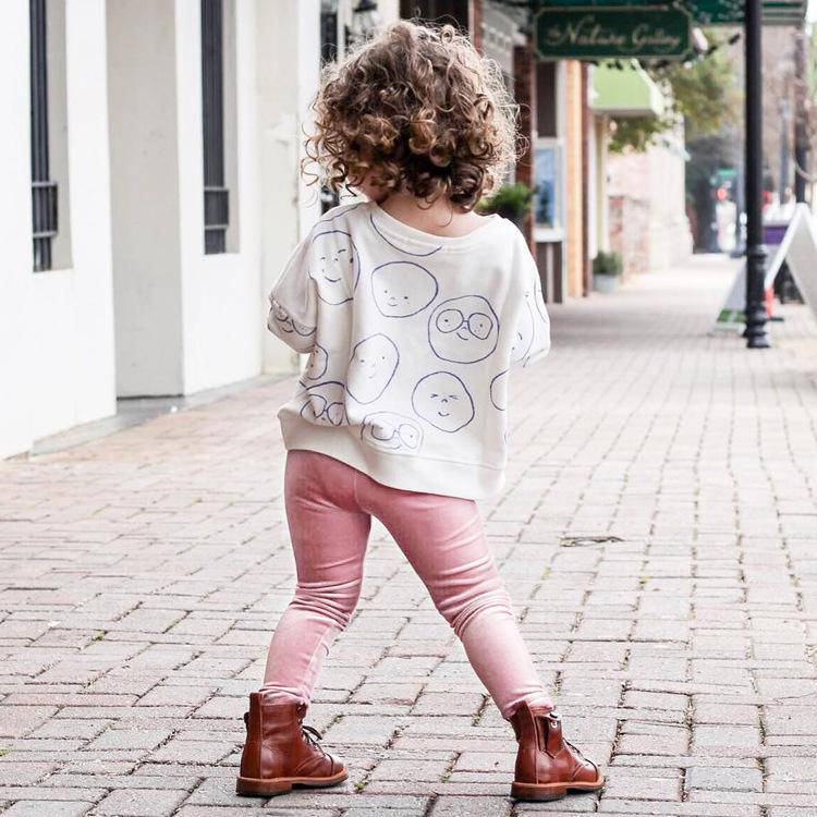GIRL'S STRETCH VELVET COZY LEGGINGS