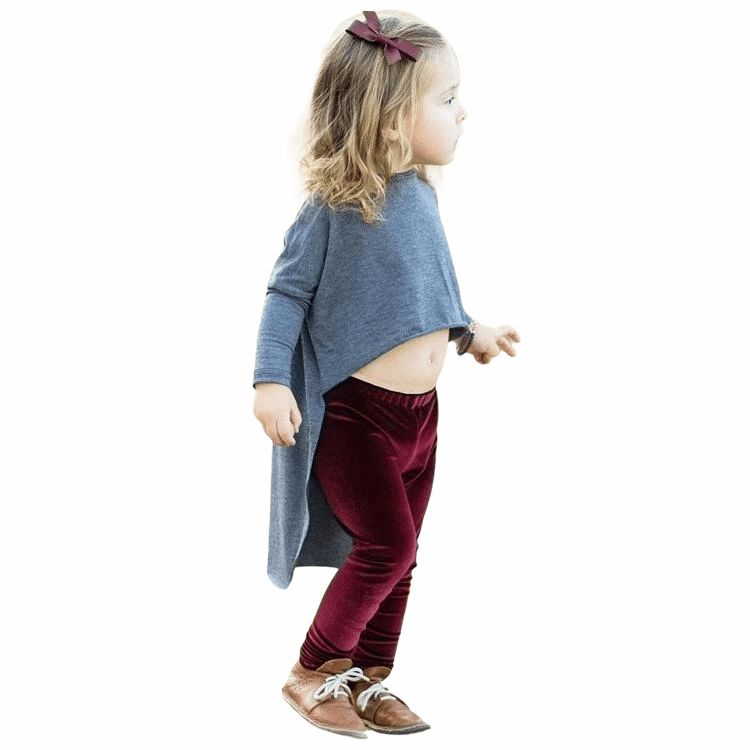 GIRL'S STRETCH VELVET COZY LEGGINGS