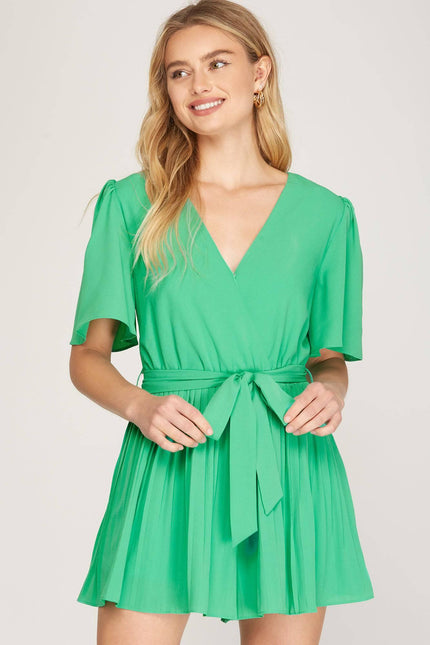 Women's Jade Wrap V-Neck Romper