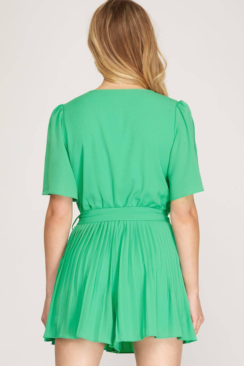 Women's Jade Wrap V-Neck Romper