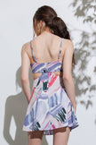 Alaina Printed Cut-out Mini Dress