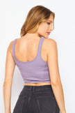 Ribbed Scoop Neck Crop Top