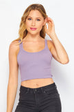 Ribbed Scoop Neck Crop Top