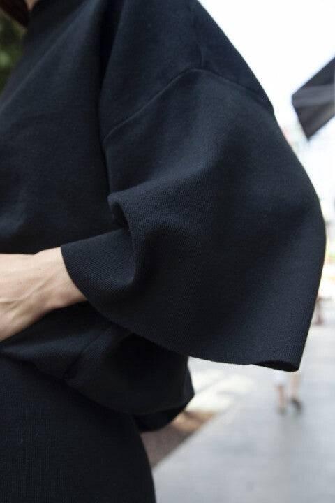 Women's Half Sleeve Knit Sweater Flare Pant Set