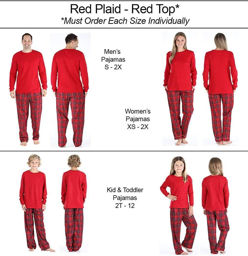 Family Holiday Matching PLAID 2 PC PAJAMA SET
