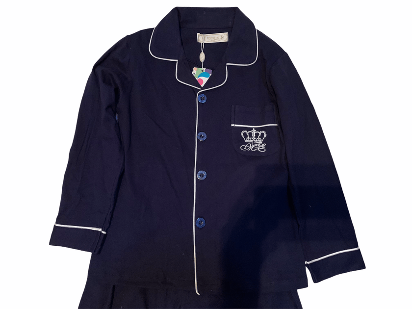 BUTTON DOWN MONOGRAM 2 PC MATCHING FAMILY PAJAMAS