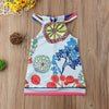 Mother and Daughter Matching Print Halter Boho Dress Summer Beach Outfit