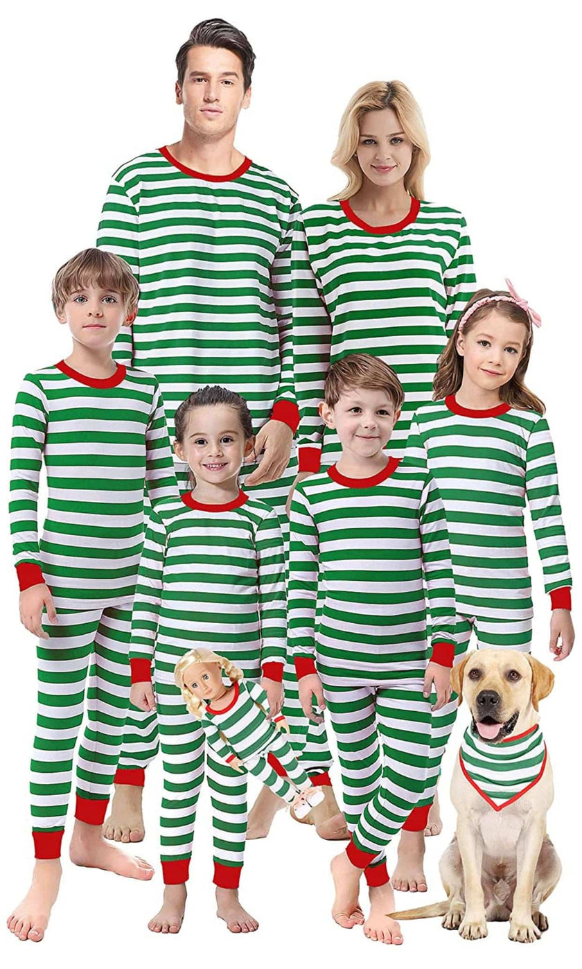KIDS & DOLLS MATCHING STRIPED PAJAMA SET