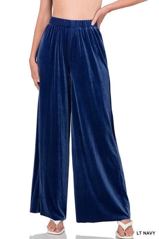 Super Soft Velvet Flare Palazzo Pants