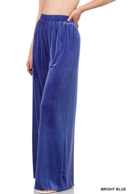 Super Soft Velvet Flare Palazzo Pants