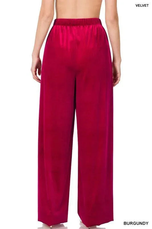 Super Soft Velvet Flare Palazzo Pants