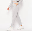 women gray hoodie jogger set athleisure outfit