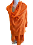 Pure Pashmina Wrap Orange 3 Ply