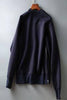 Woman's Navy Blue Long Sleeve Side Zip Pullover