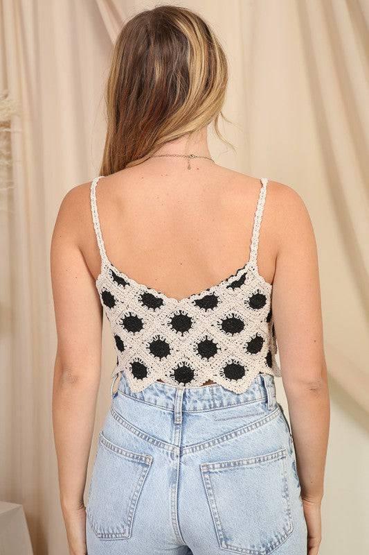 70’s Boho Granny Crochet Crop Top