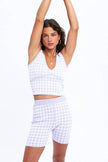 Checkmate Gingham Print Knit Tank Top