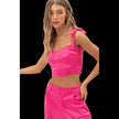 BARBIE Hot Pink Satin Bustier Top