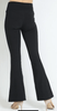 Women's Front Slit Flare Pants in BLACK OR CHARCOAL GRAY