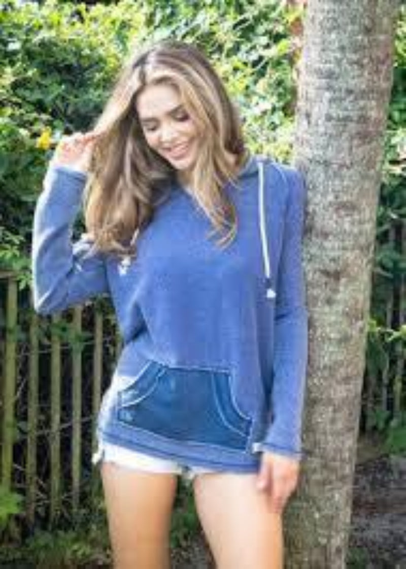 SIMPLY SOUTHERN Terry Roped Pink Lilac Hoodie