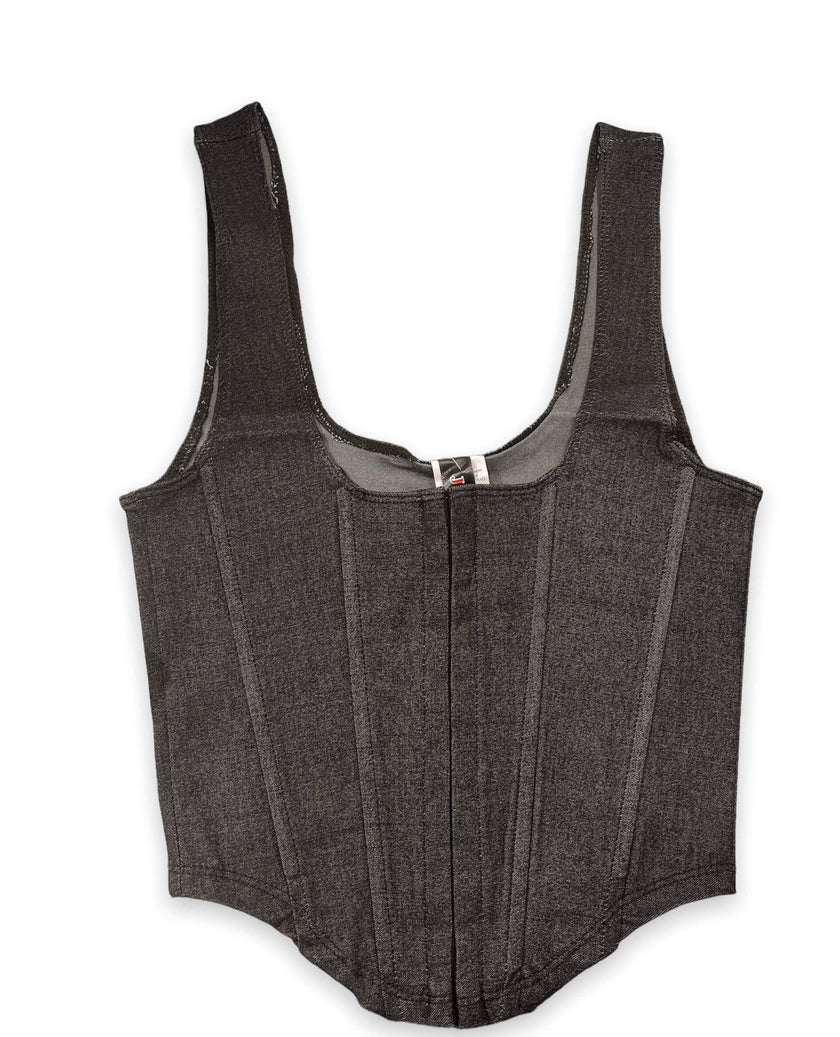 Bustier Corset Crop Hook & Eye Closure Top