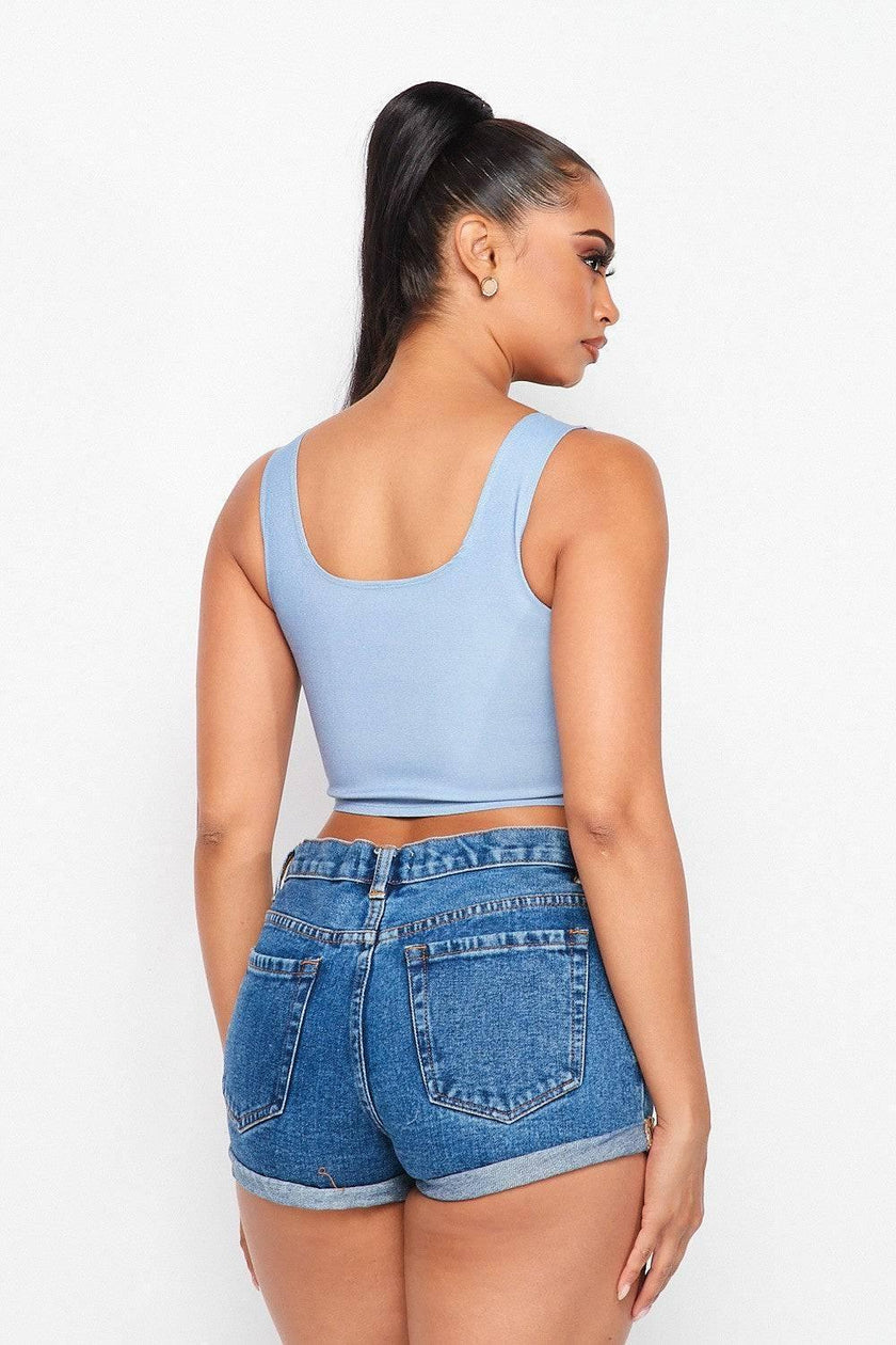 Bustier Corset Crop Hook & Eye Closure Top