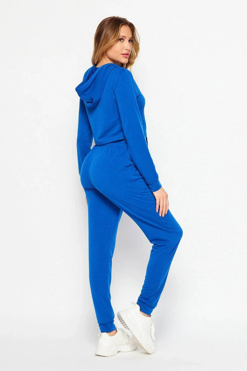 French Terry Cropped Hoodie