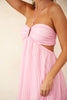 Radiant Elegance: Sweetheart Neck Pleated Maxi Halter Dress